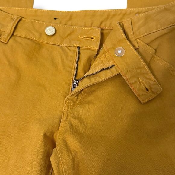 Tory Burch Super Skinny Jeans Mustard Yellow Size 28 US 6 - Picture 6 of 11